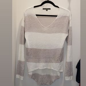 White and tan Sweater
